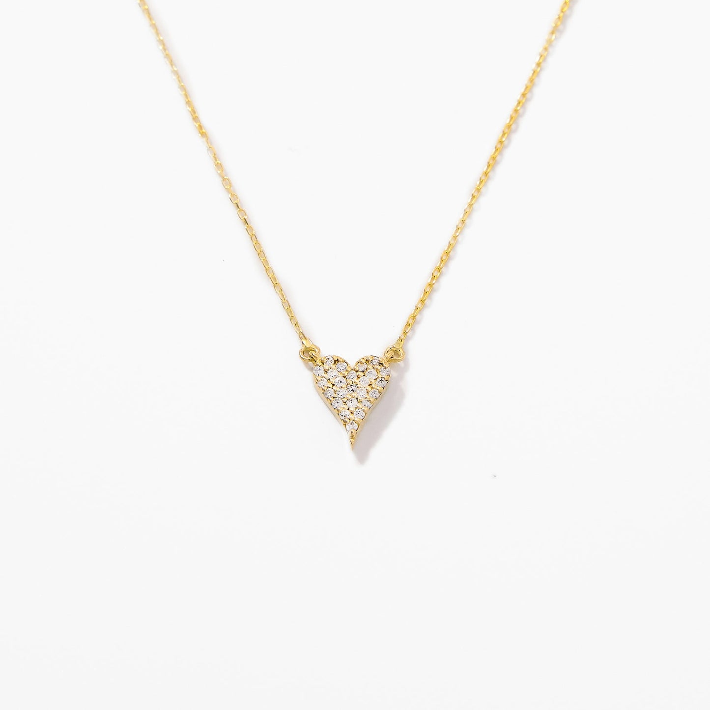 Dainty Diamond Heart Necklace