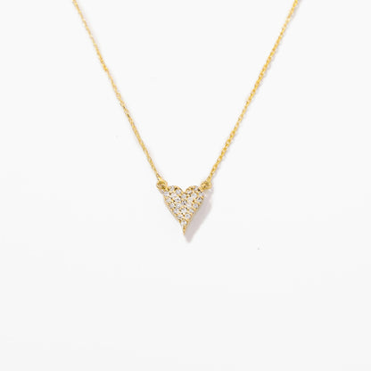 Dainty Diamond Heart Necklace