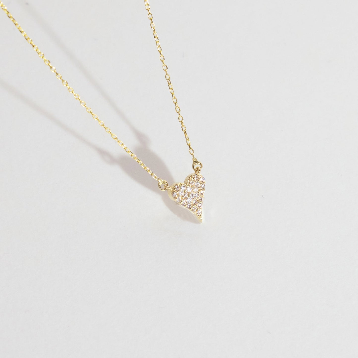 Dainty Diamond Heart Necklace