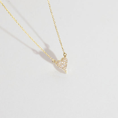 Dainty Diamond Heart Necklace