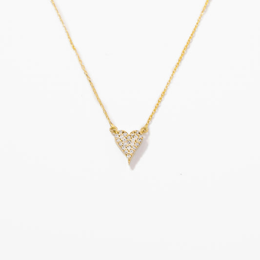 Dainty Diamond Heart Necklace