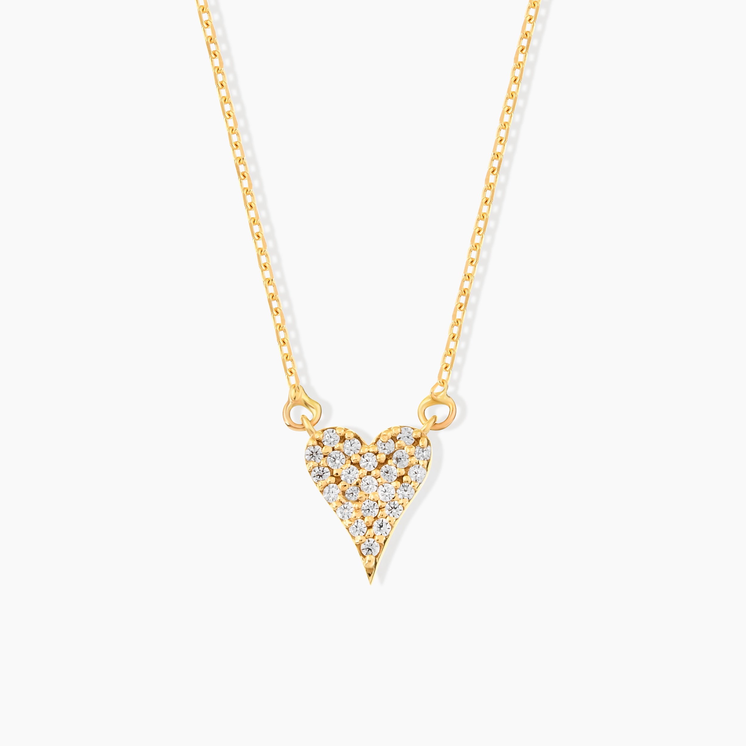 Dainty Diamond Heart Necklace