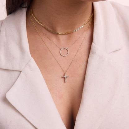 Diamond Circle Necklace