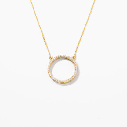 Diamond Circle Necklace