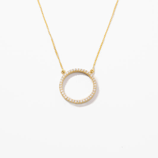 Diamond Circle Necklace