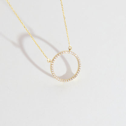 Diamond Circle Necklace