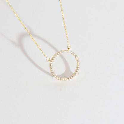 Diamond Circle Necklace