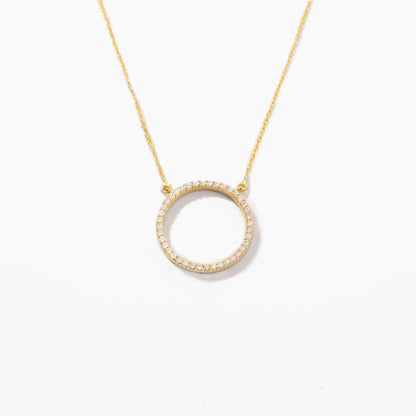 Diamond Circle Necklace