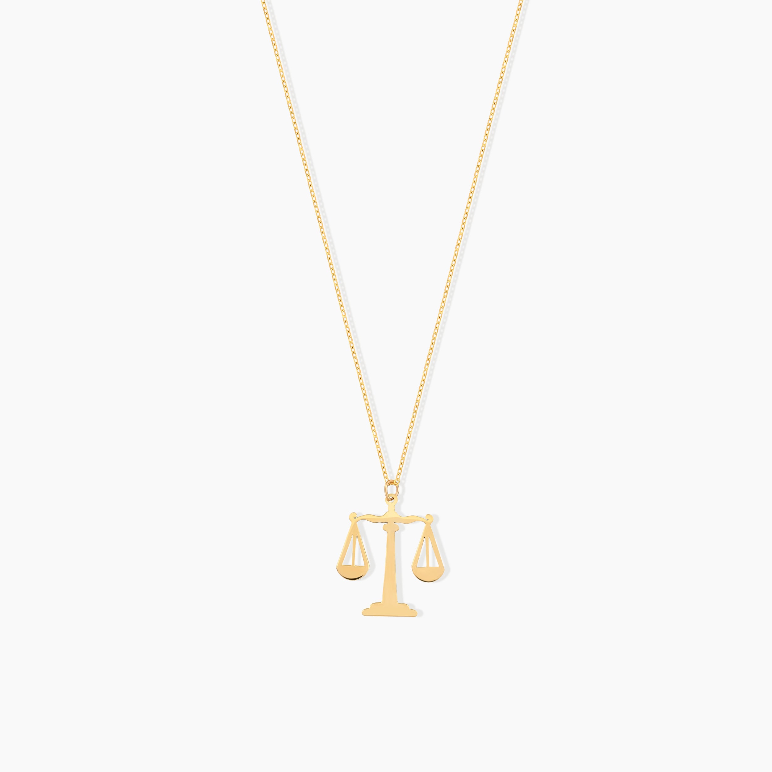 Lawyer Necklace - 10K Solid Gold - Scales of Justice Necklace