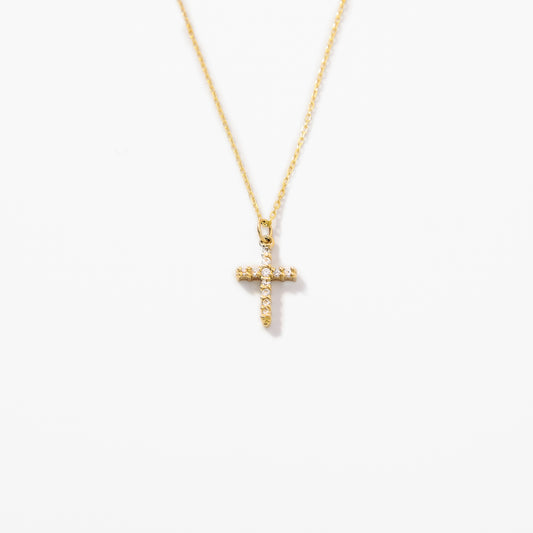 Pave Cross Necklace