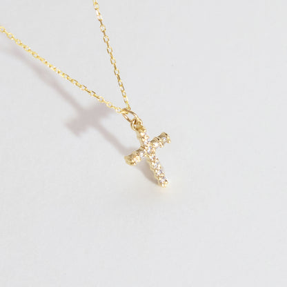 Pave Cross Necklace