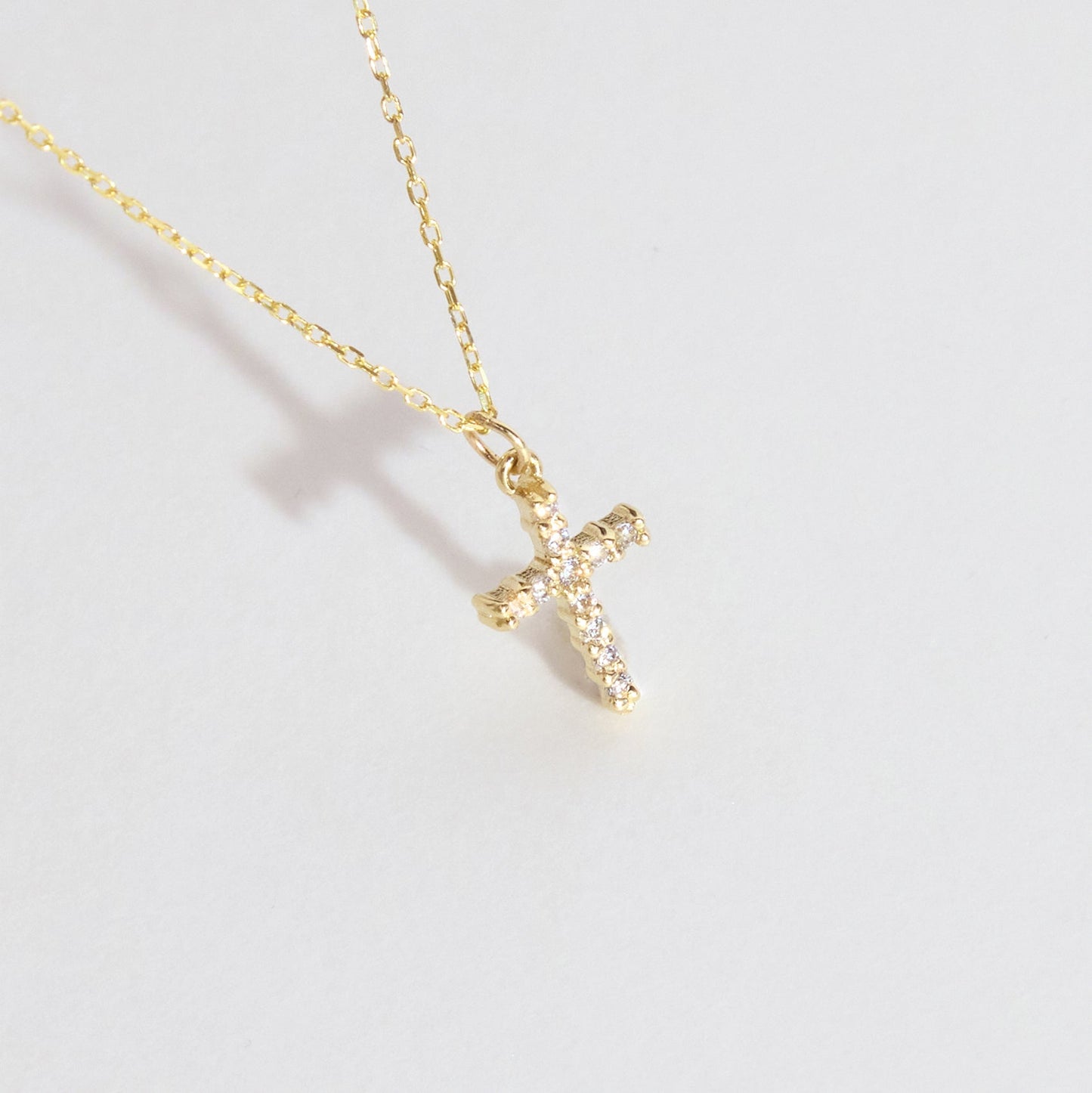 Pave Cross Necklace