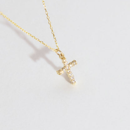 Pave Cross Necklace