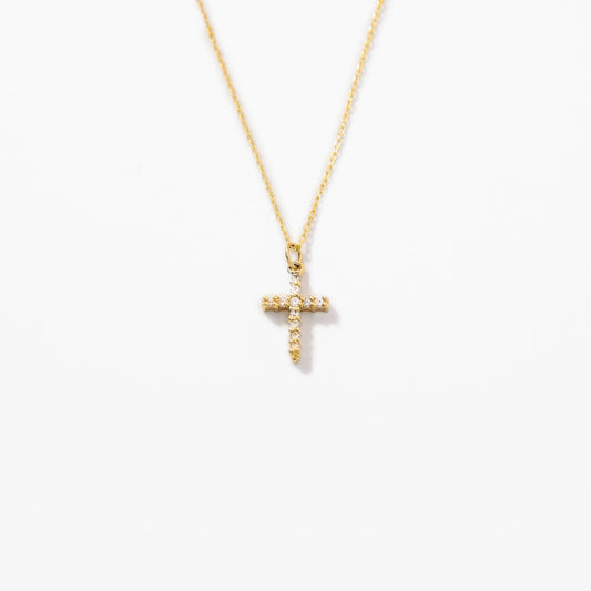 Pave Cross Necklace