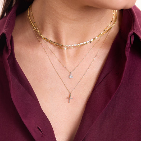 Pave Cross Necklace
