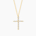 Dainty 0.16 ct. Diamond Cross Necklace