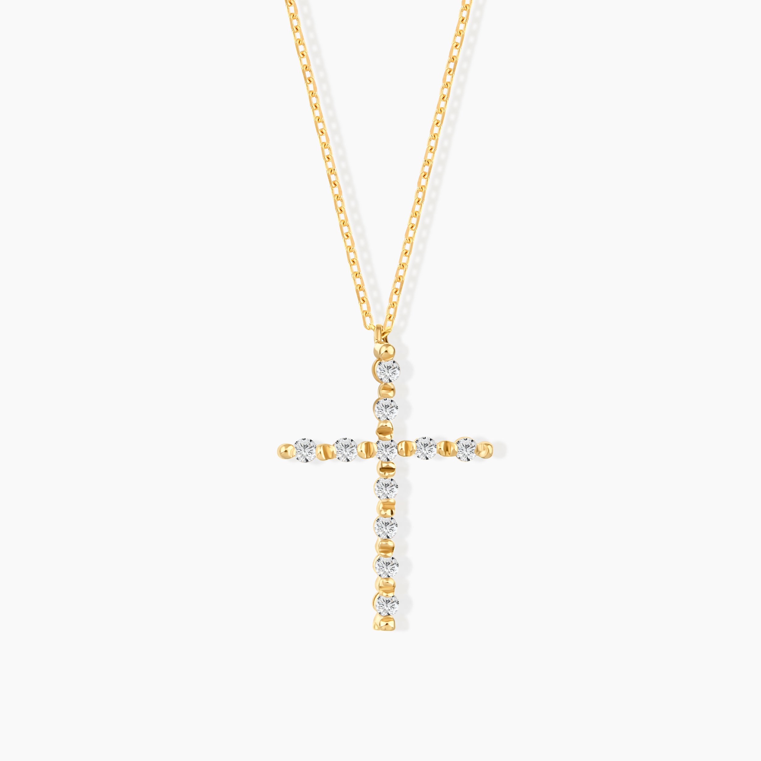 Dainty 0.16 ct. Diamond Cross Necklace