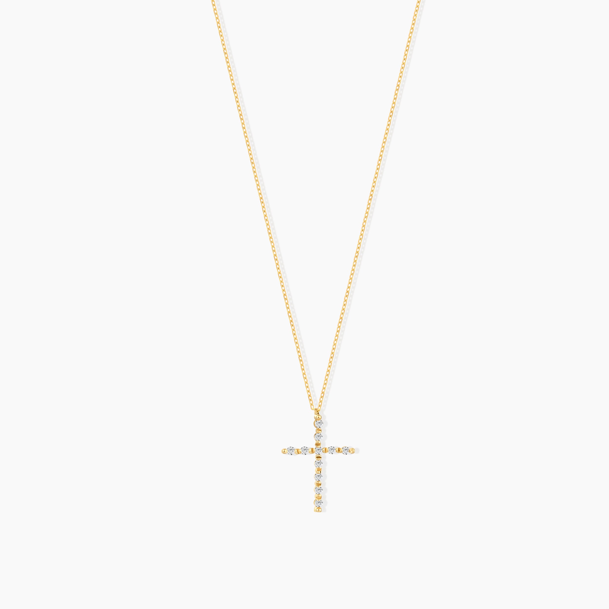Dainty 0.16 ct. Diamond Cross Necklace