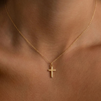 Dainty Plain Cross Pendant Necklace