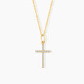 Dainty Diamond Pave Cross Necklace