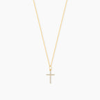 Dainty Diamond Pave Cross Necklace