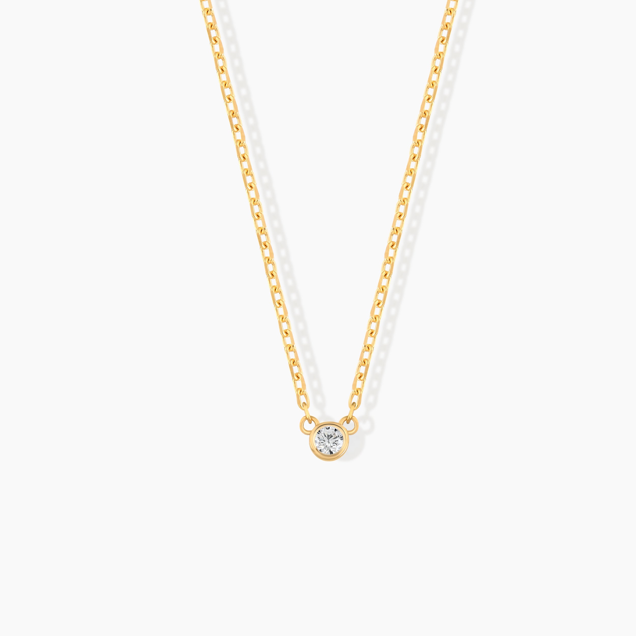 Dainty Diamond Solitaire Necklace