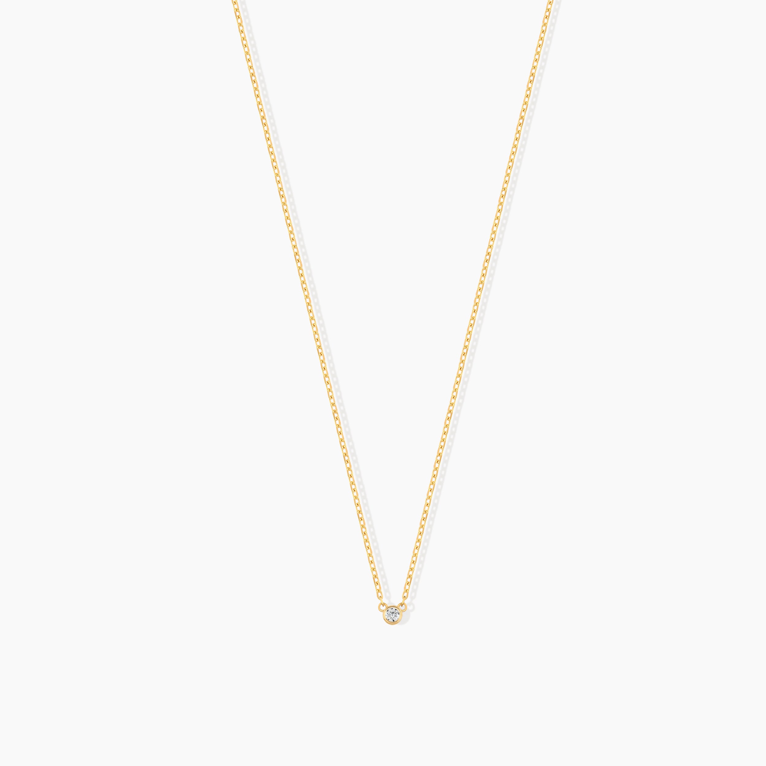 Dainty Diamond Solitaire Necklace