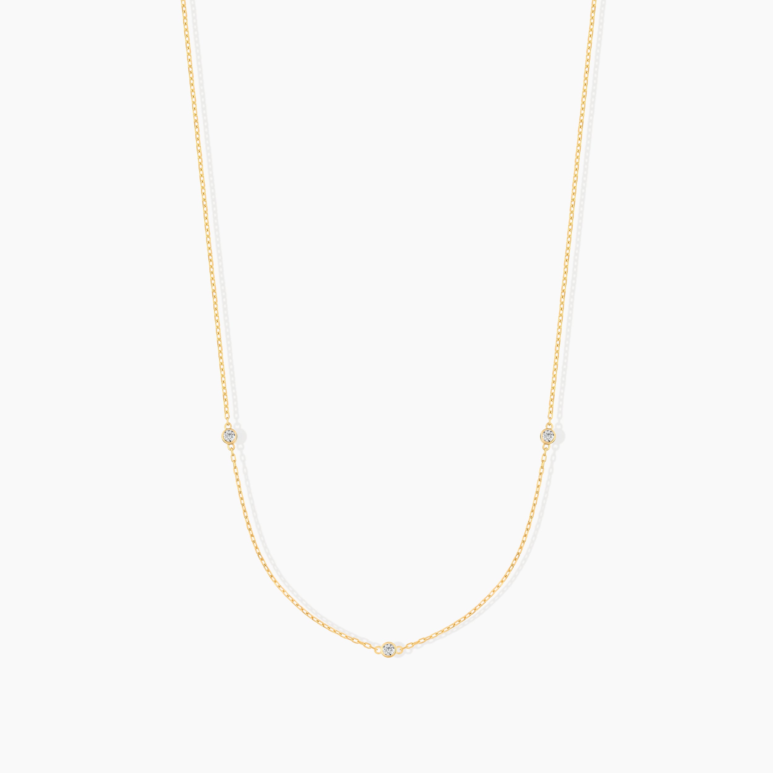 Dainty Diamond Station Necklace