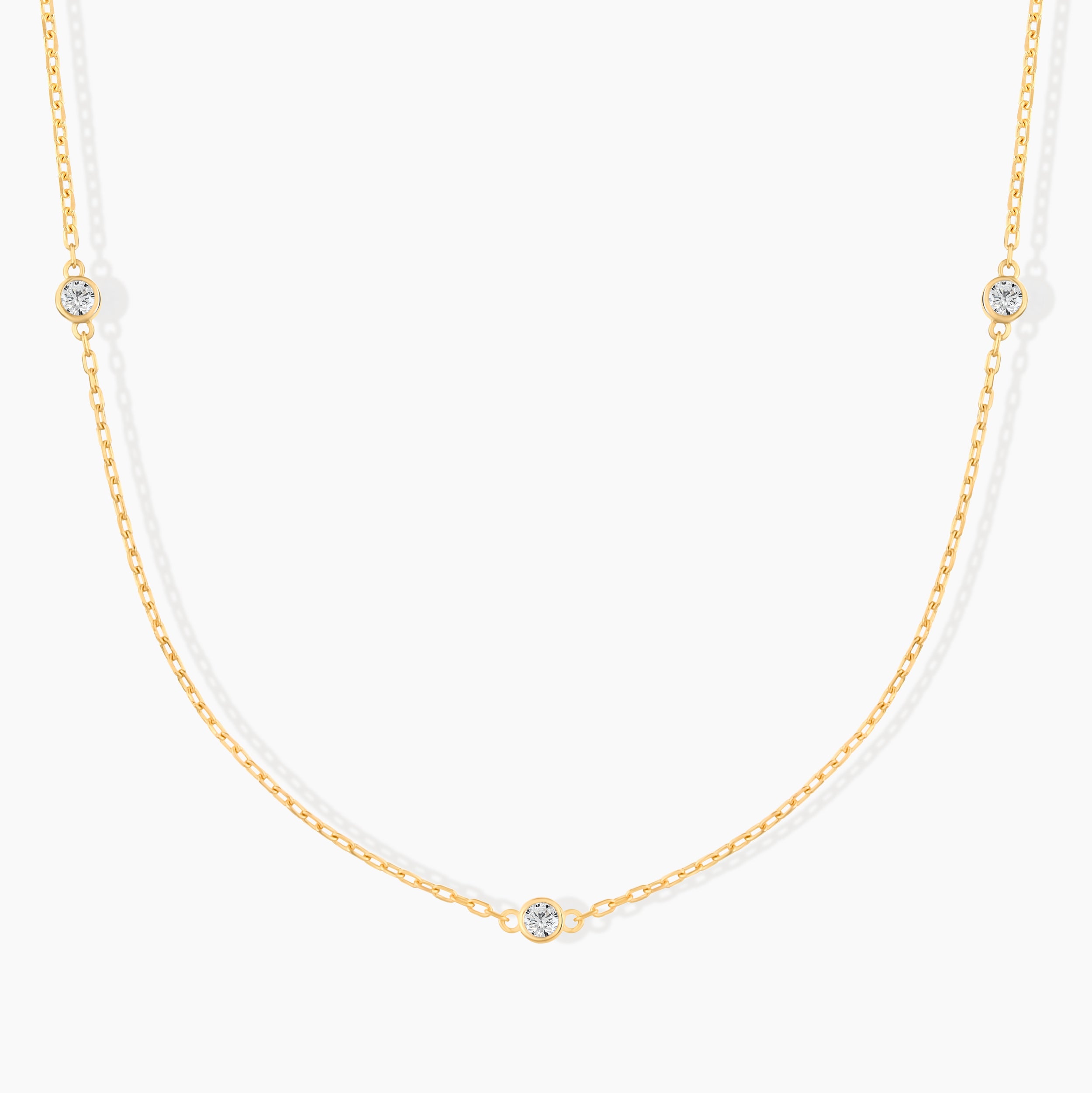 Dainty Diamond Station Necklace