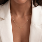 Dainty Diamond Station Necklace