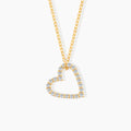 0.26 ct. Diamond Open Heart Necklace
