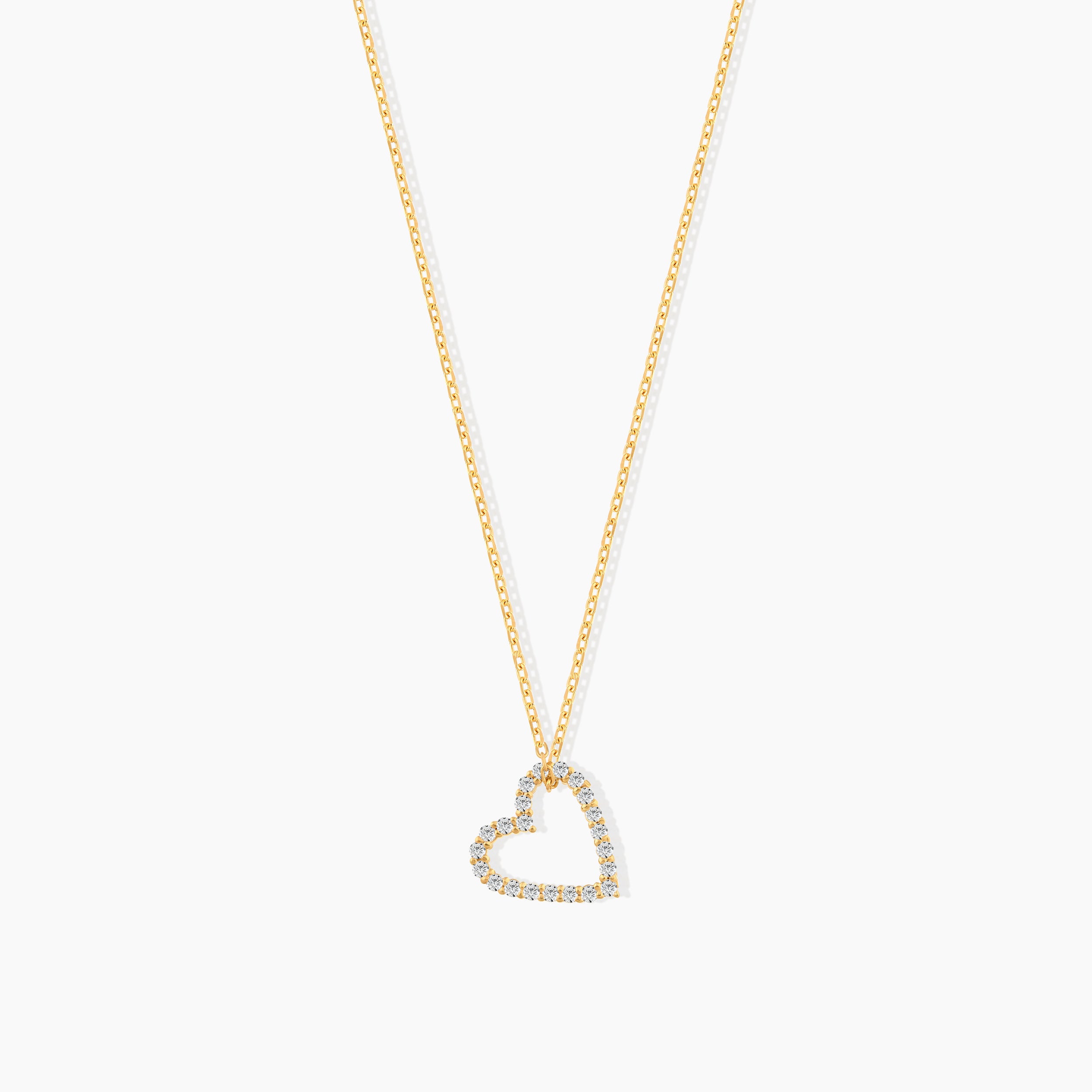 0.26 ct. Diamond Open Heart Necklace