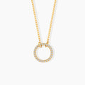 Diamond Open Circle Necklace