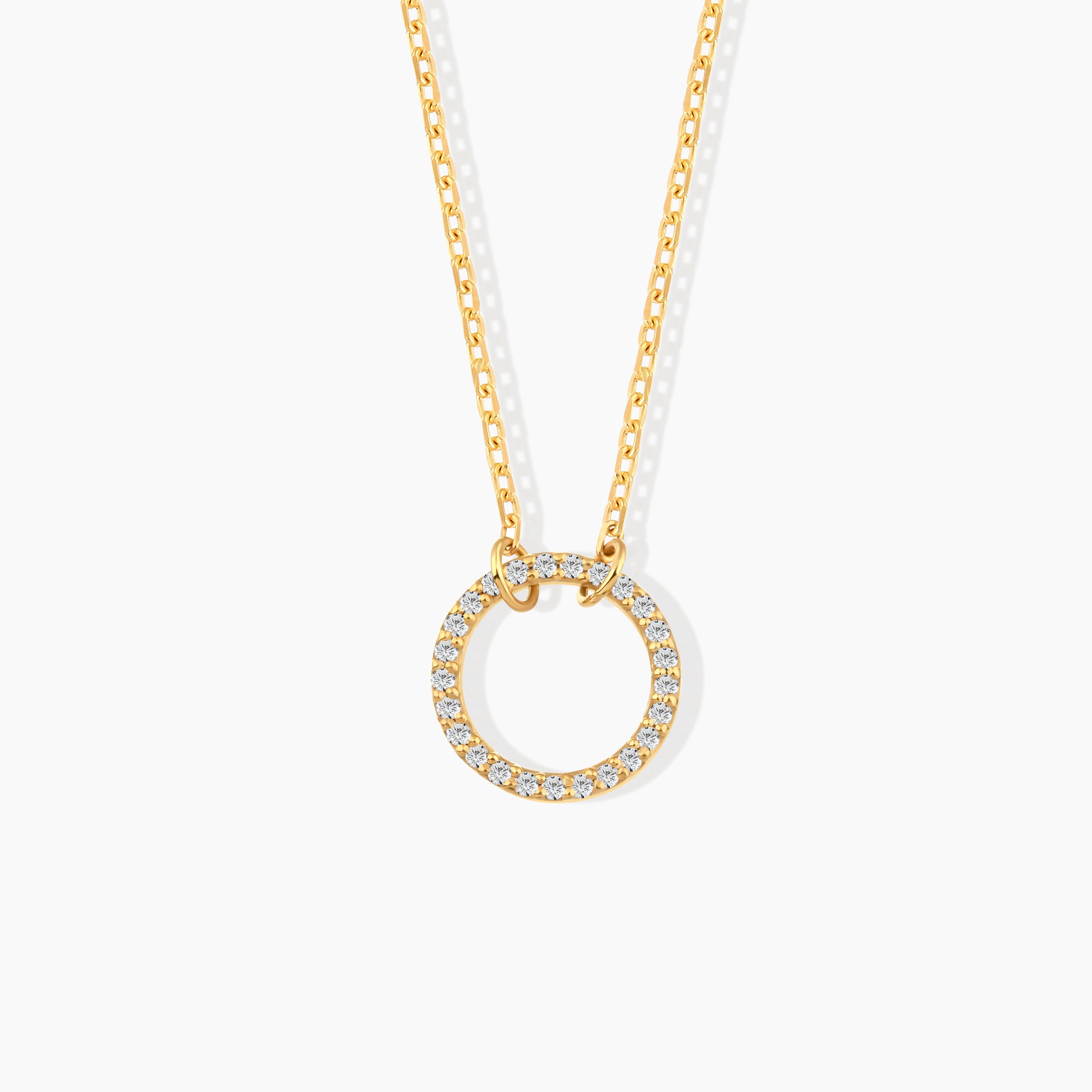 Diamond Open Circle Necklace