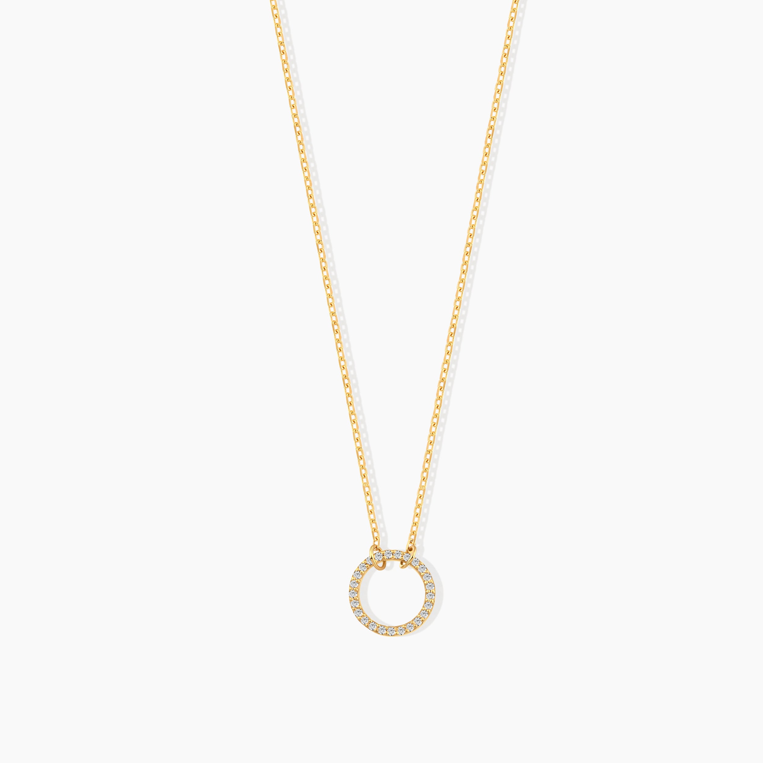 Diamond Open Circle Necklace