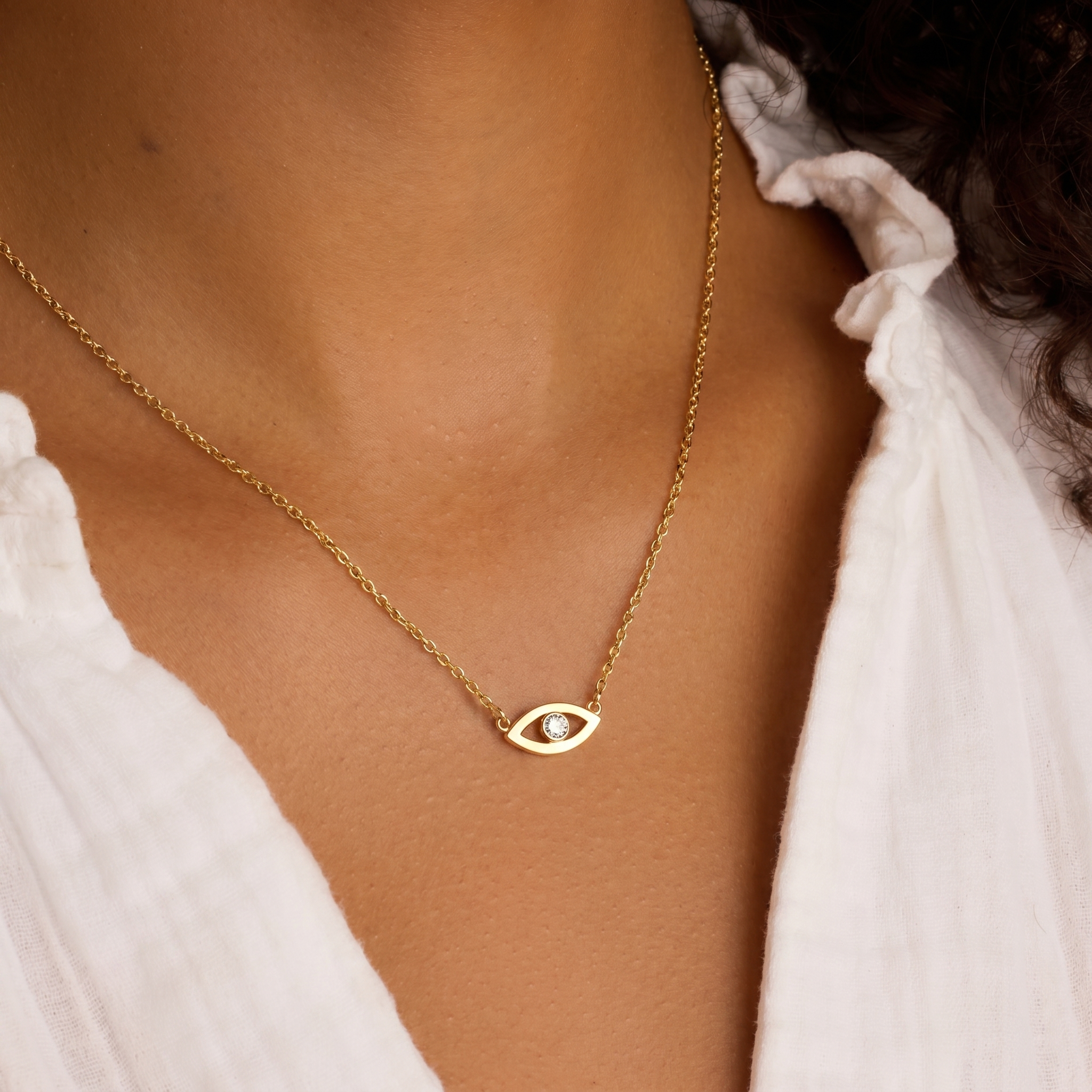 Diamond Evil Eye Necklace