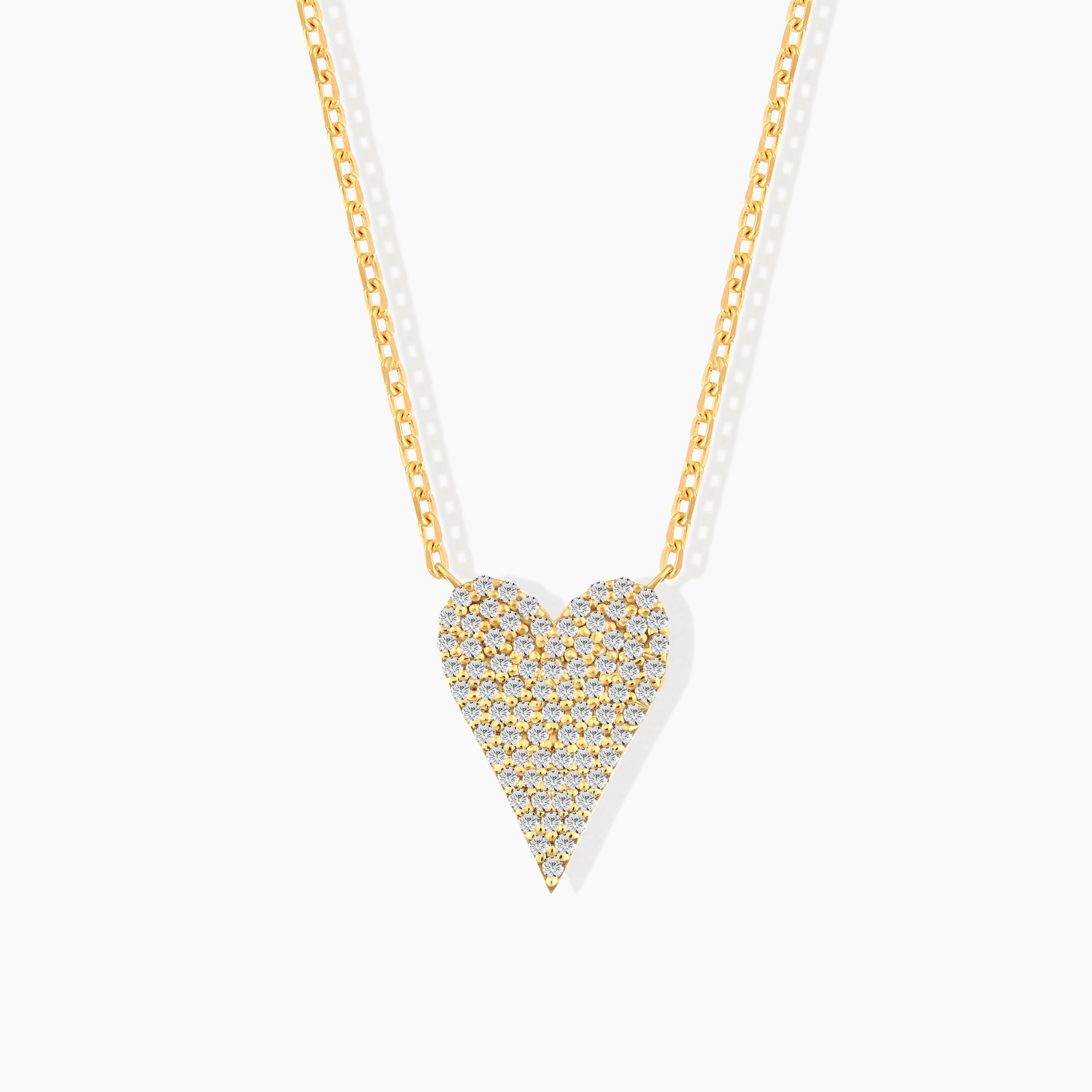 0.20 ct. Diamond Pave Elongated Heart Necklace