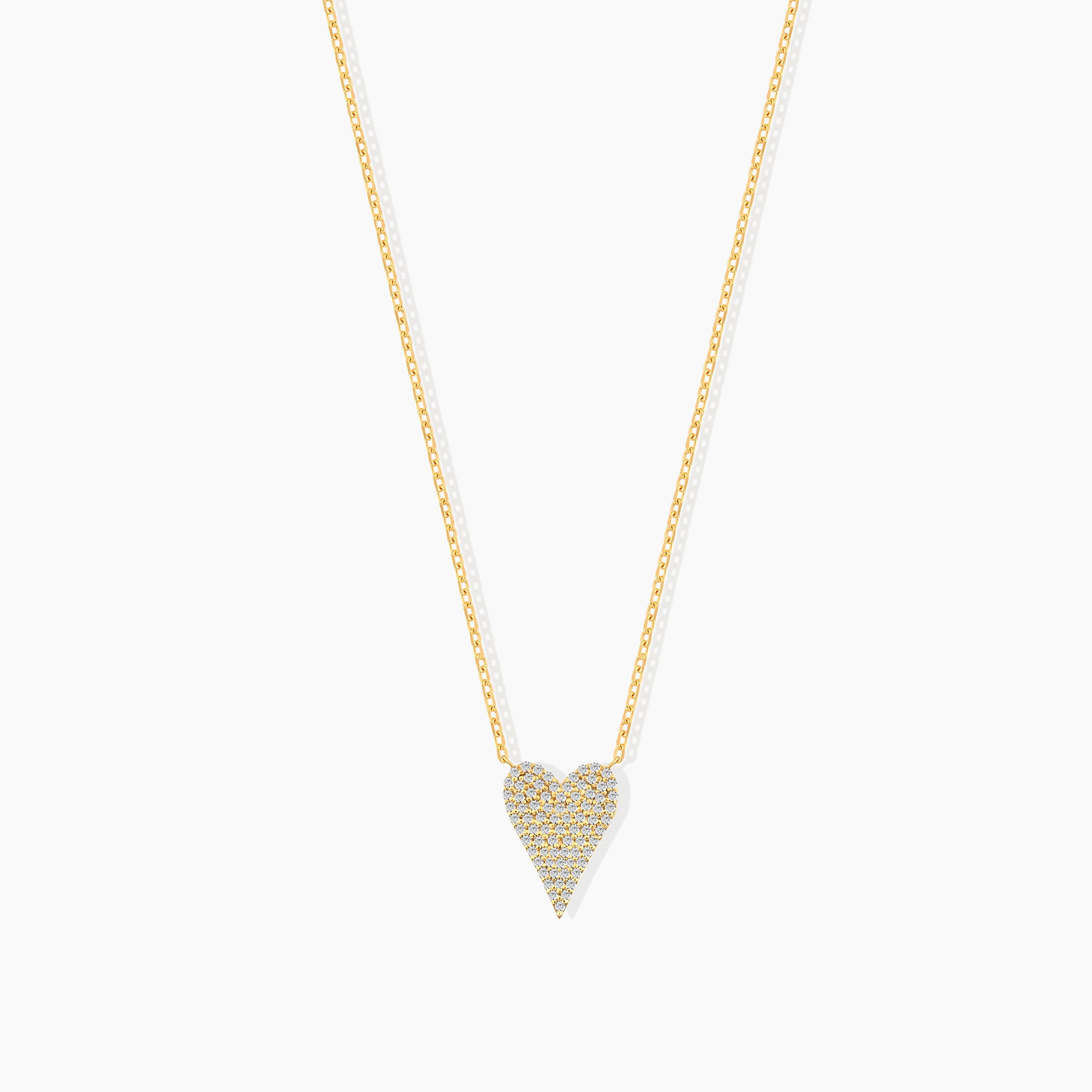 0.20 ct. Diamond Pave Elongated Heart Necklace