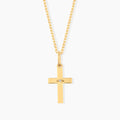 Diamond Star Set Cross Necklace