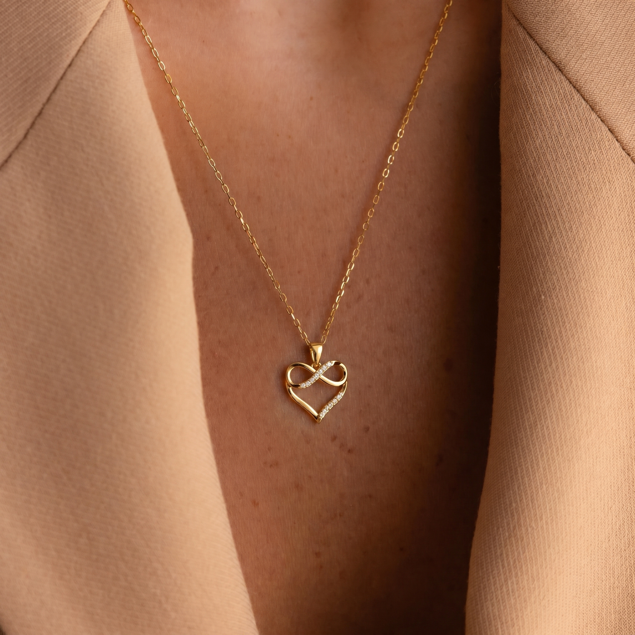 Diamond Infinity Heart Necklace