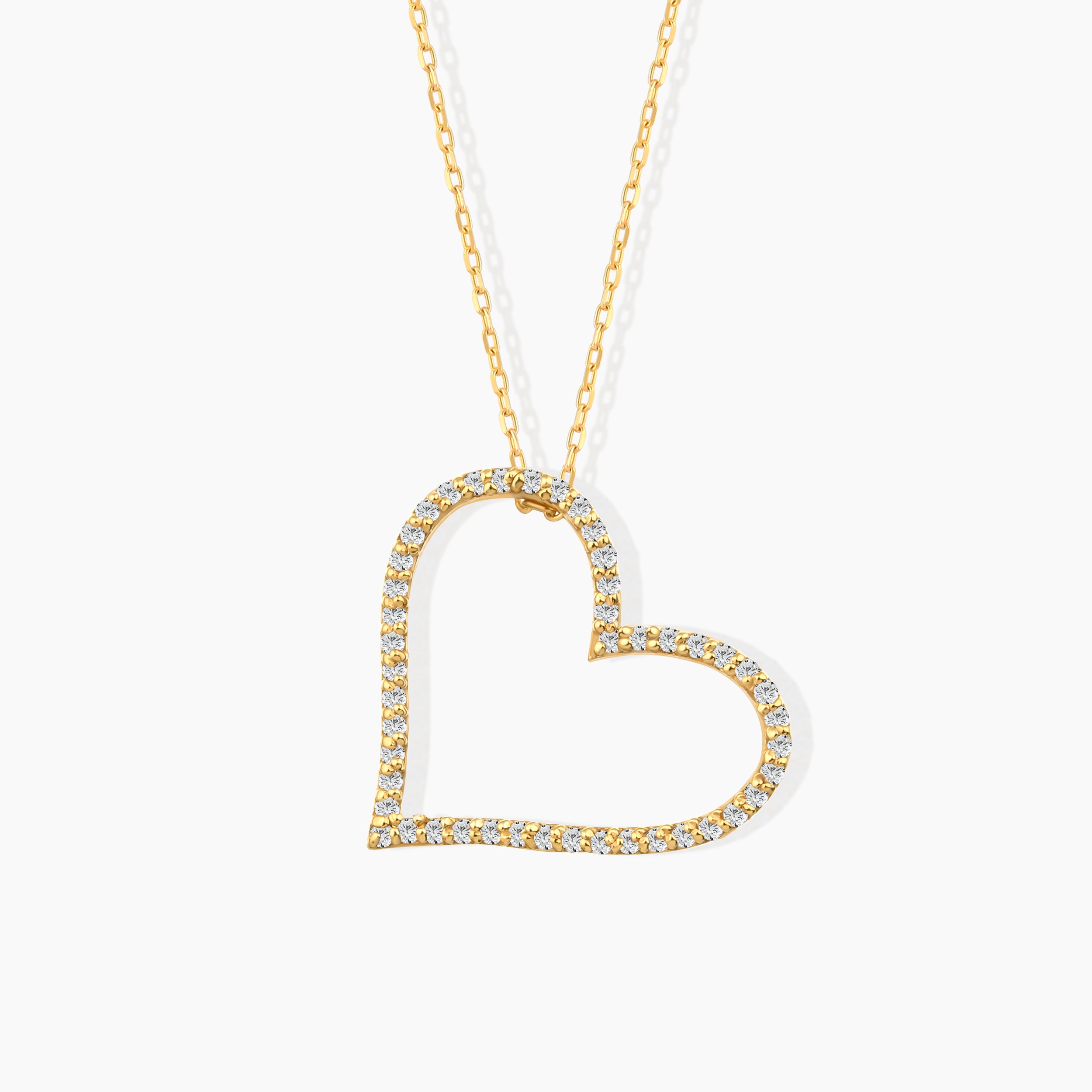 Diamond Open Heart Necklace