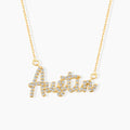 Diamond Script Name Necklace