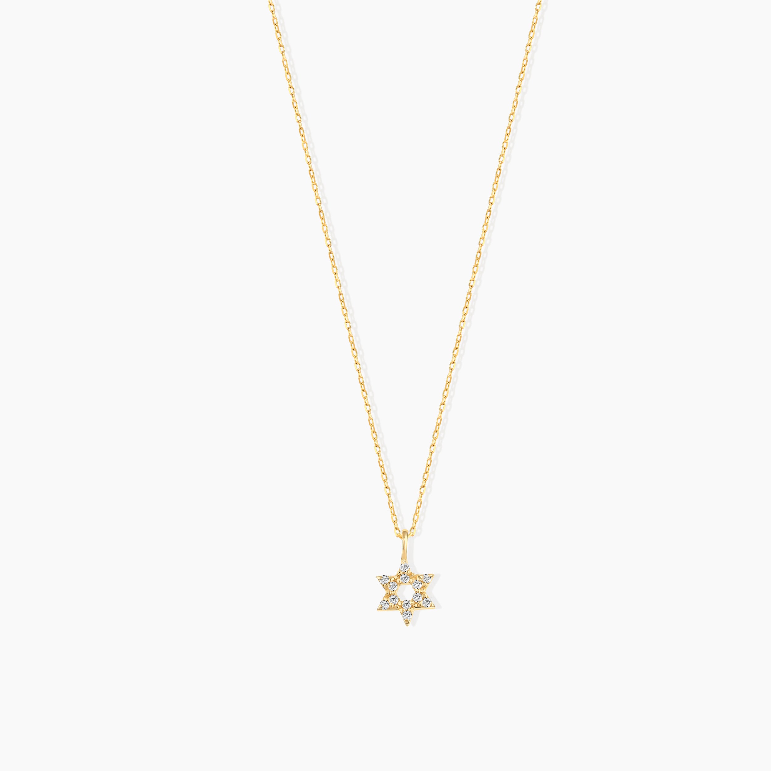 Diamond Star of David Necklace