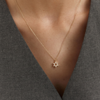Diamond Star of David Necklace