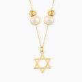 Pearl Star of David Necklace