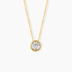Diamond Bezel Solitaire Necklace