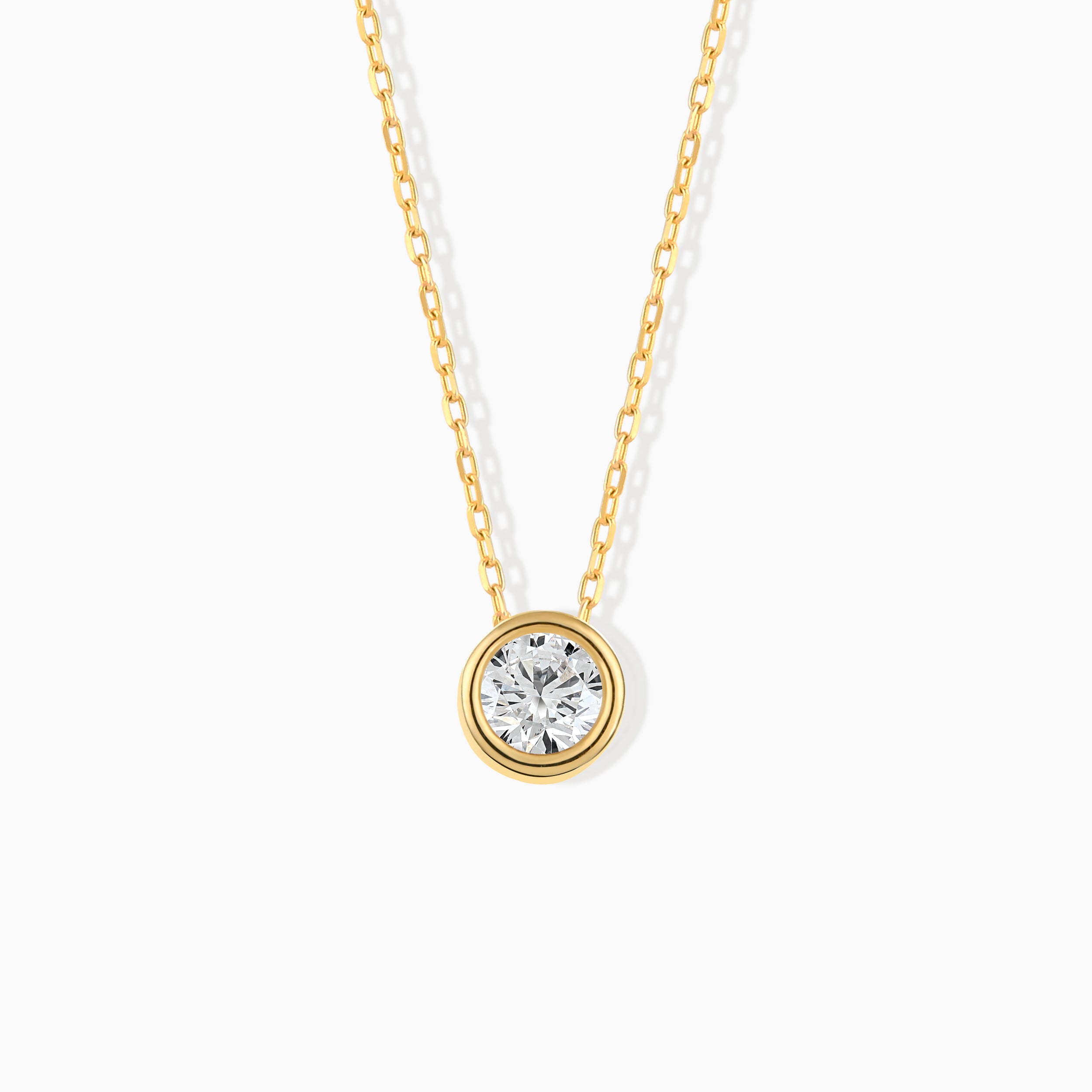 Diamond Bezel Solitaire Necklace
