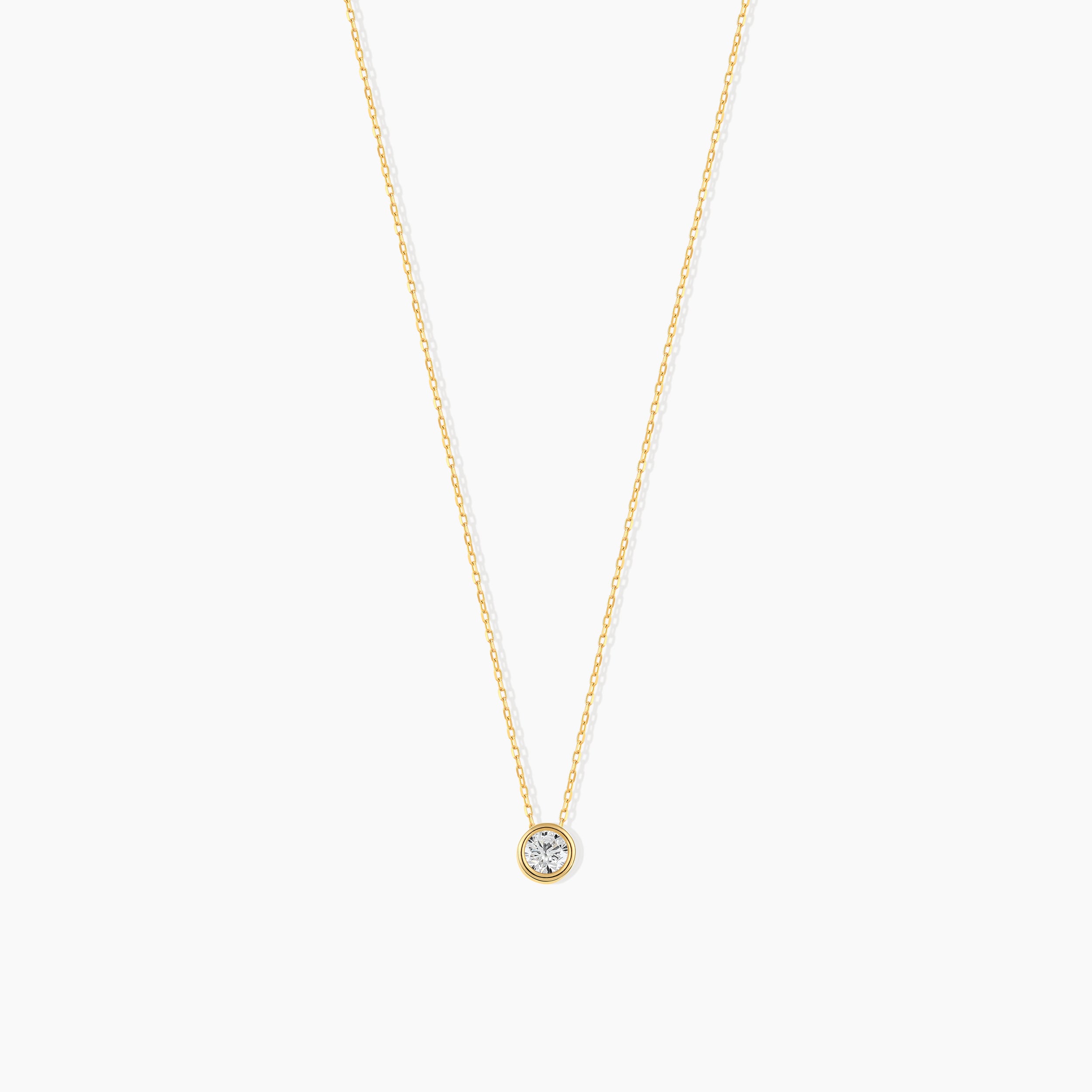 Diamond Bezel Solitaire Necklace