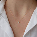 Diamond Bezel Solitaire Necklace