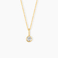 Bezel Diamond Pendant Necklace